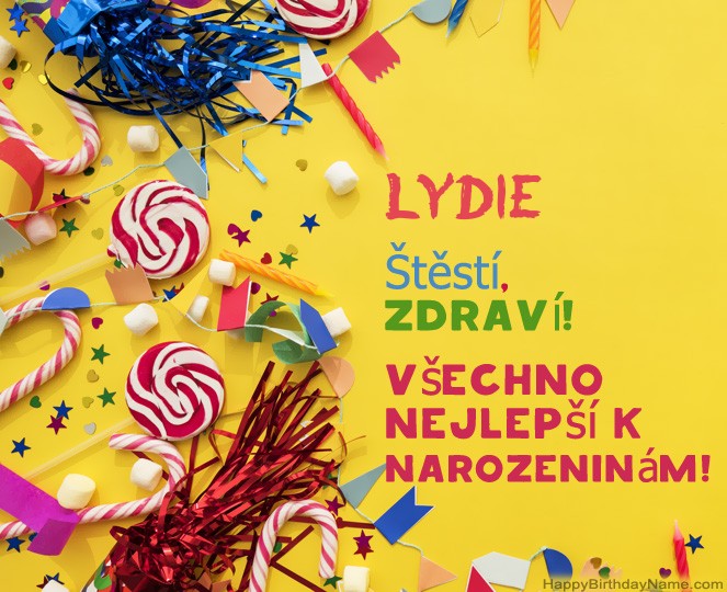 Krásné narozeniny Lydie!