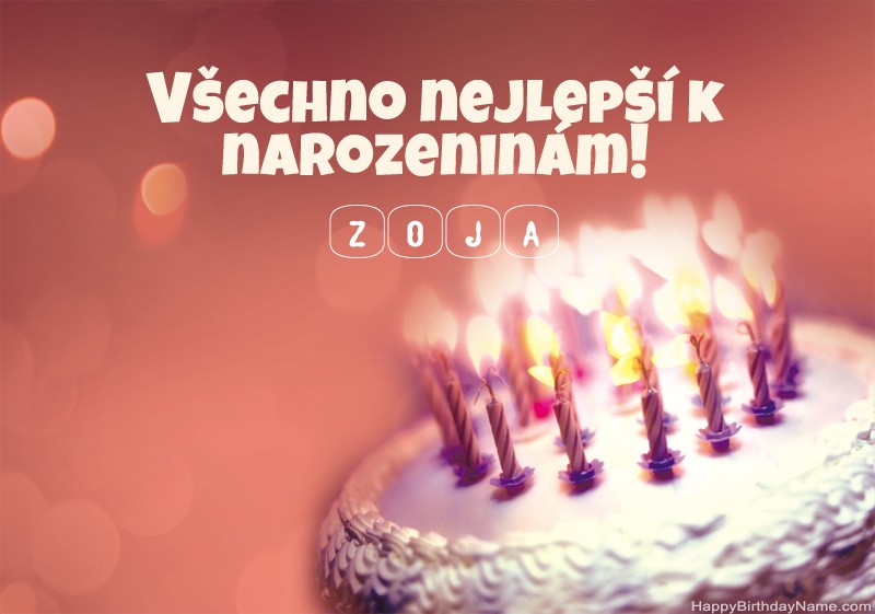 Všechno nejlepší k narozeninám Zoja obrázky