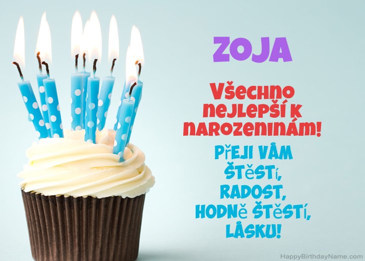 Blahopřejeme k narozeninám Zoja
