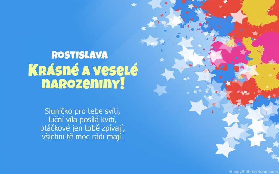 Blahopřeji k narozeninám Rostislava Blahopřeji k narozeninám Rostislava