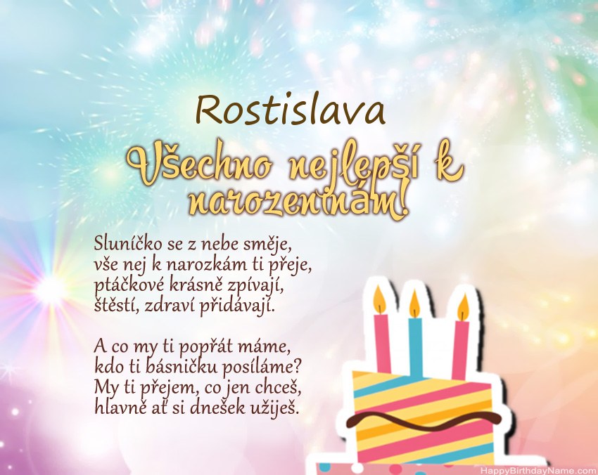 Všechno nejlepší k narozeninám Rostislava ve verši Všechno nejlepší k narozeninám Rostislava ve verši
