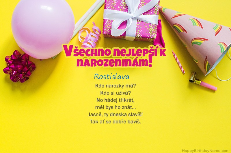 Všechno nejlepší k narozeninám Rostislava v próze Všechno nejlepší k narozeninám Rostislava v próze