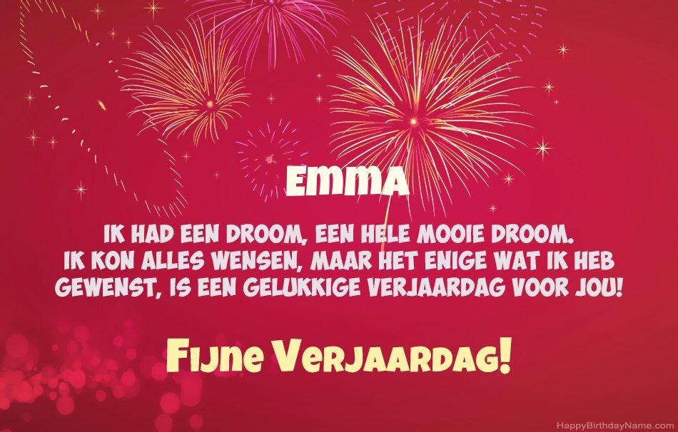 Gelukkige verjaardag Emma, mooie gedichten Gelukkige verjaardag Emma, mooie gedichten