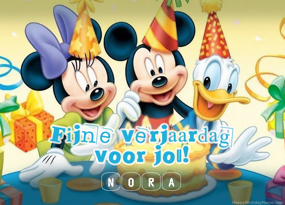 Kinderverjaardagsgroeten voor Nora Kinderverjaardagsgroeten voor Nora