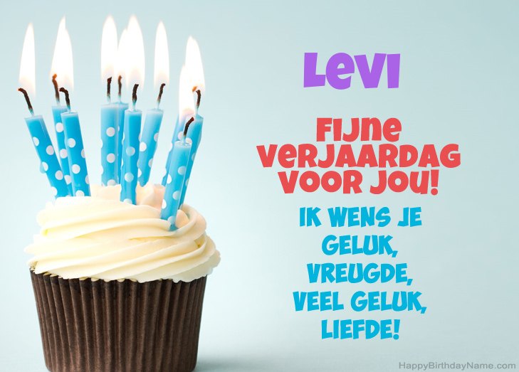 Gefeliciteerd met Fijne verjaardag van Levi