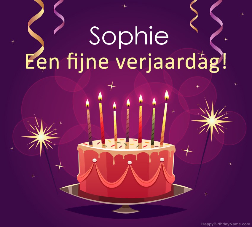 Grappige groeten voor fijne verjaardag Sophie-foto