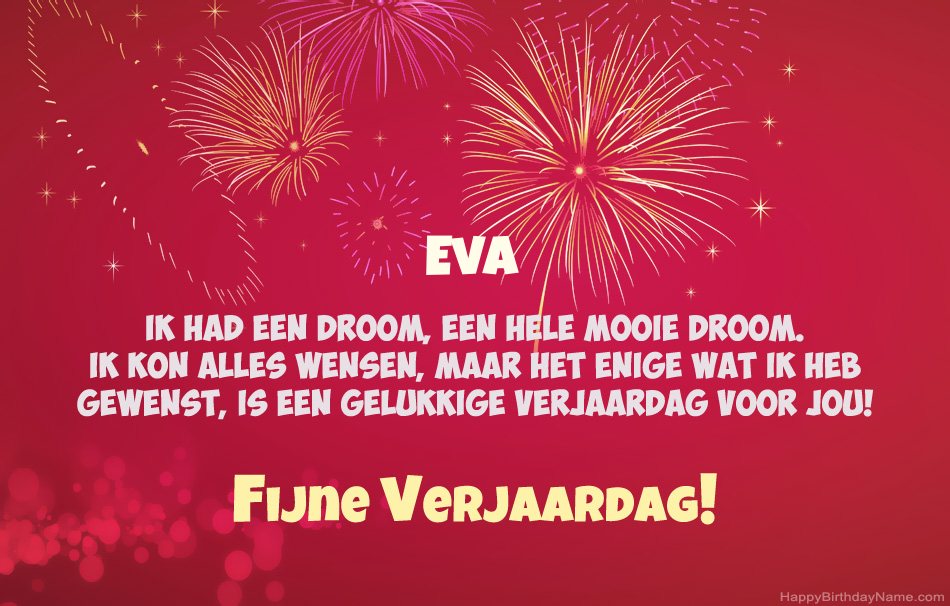 Gelukkige verjaardag Eva, mooie gedichten