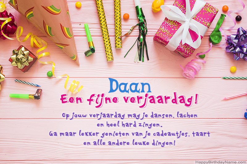 Gelukkige verjaardagskaart Daan gratis downloaden