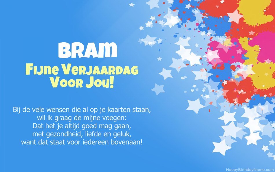 Gefeliciteerd met de verjaardag van Bram