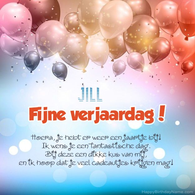 Gedichten op verjaardag voor Jill