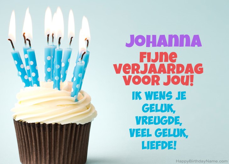 Gefeliciteerd met Fijne verjaardag van Johanna