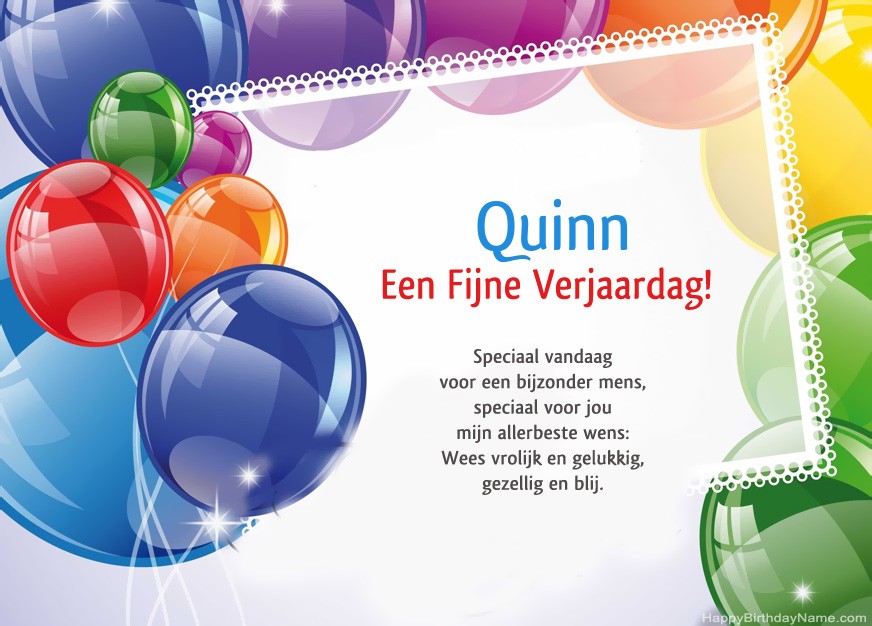 Gelukkige verjaardag Quinn!