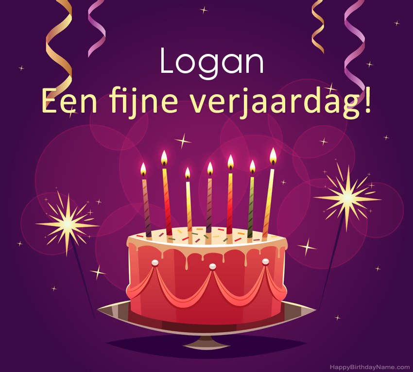 Grappige groeten voor fijne verjaardag Logan-foto