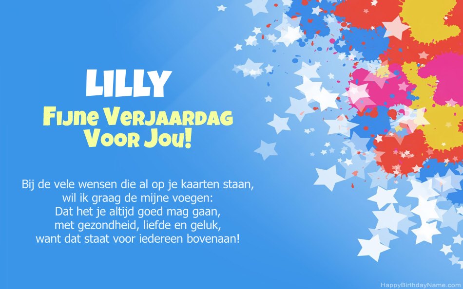 Gefeliciteerd met de verjaardag van Lilly