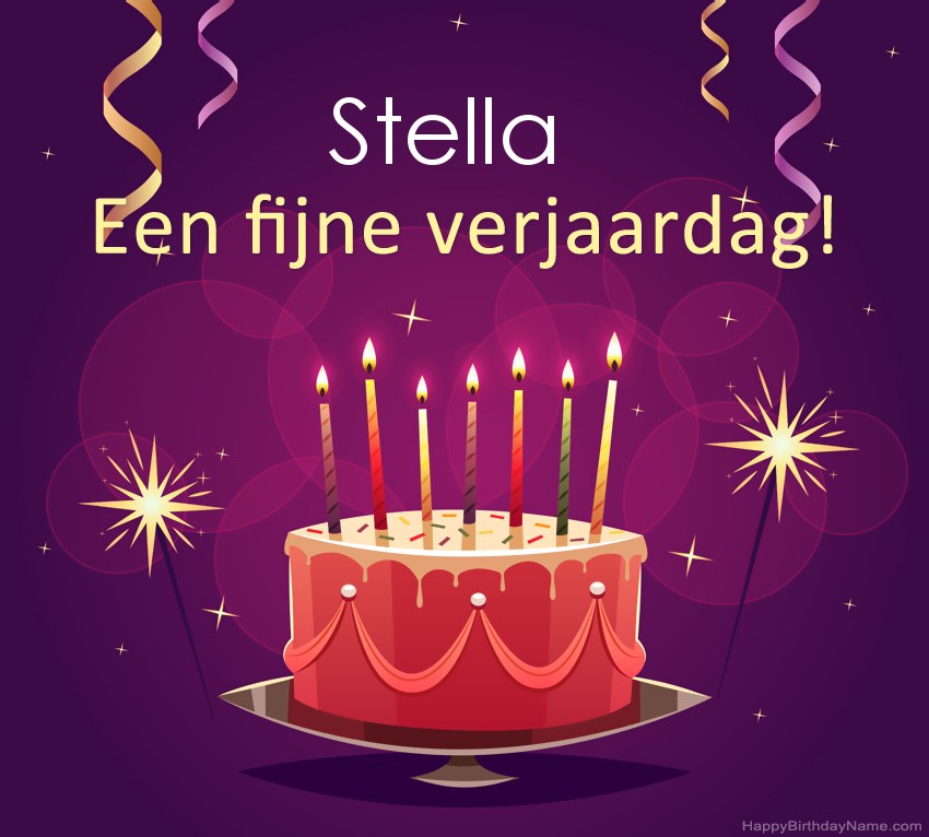 Grappige groeten voor fijne verjaardag Stella-foto