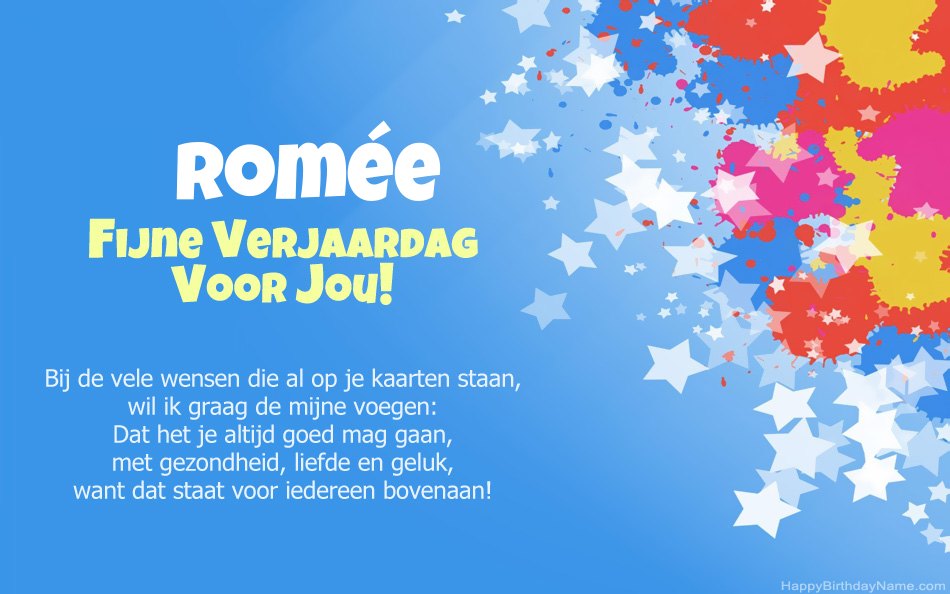 Gefeliciteerd met de verjaardag van Romée