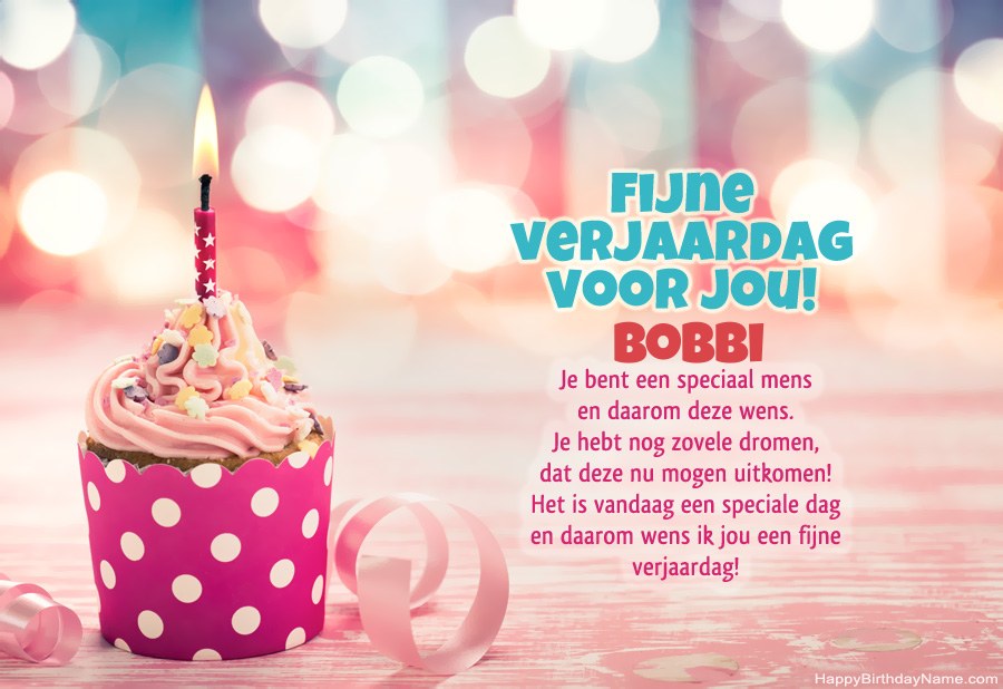 Gelukkige verjaardagskaart Bobbi gratis downloaden Gelukkige verjaardagskaart Bobbi gratis downloaden