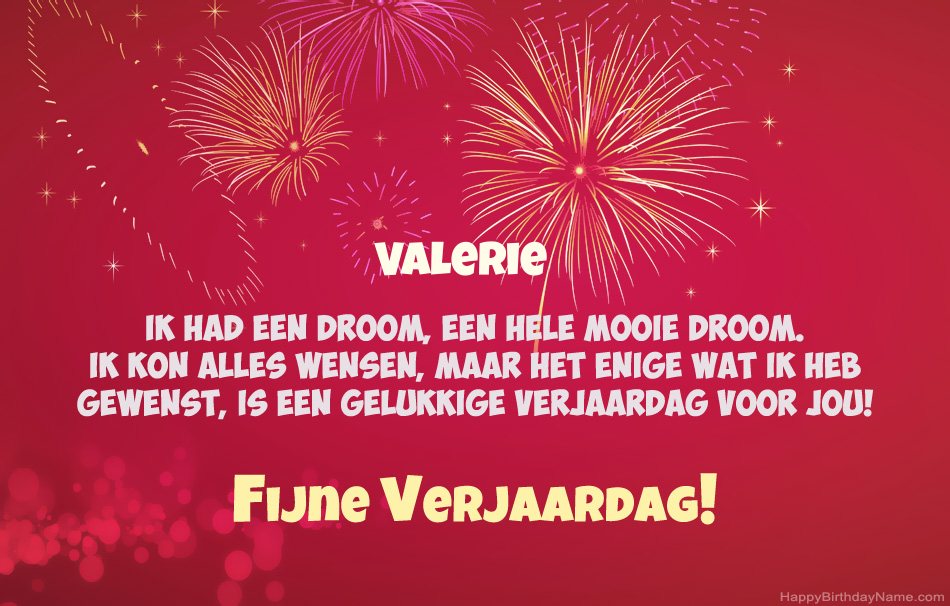 Gelukkige verjaardag Valerie, mooie gedichten