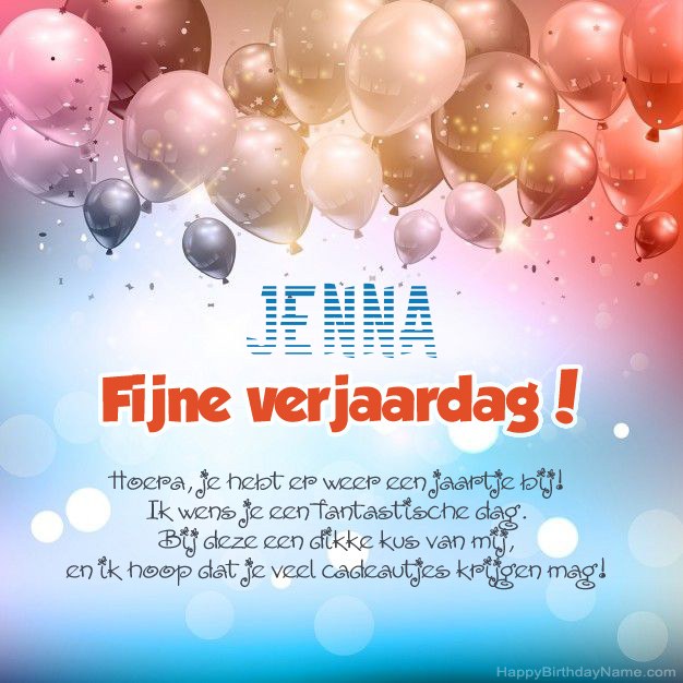 Gedichten op verjaardag voor Jenna