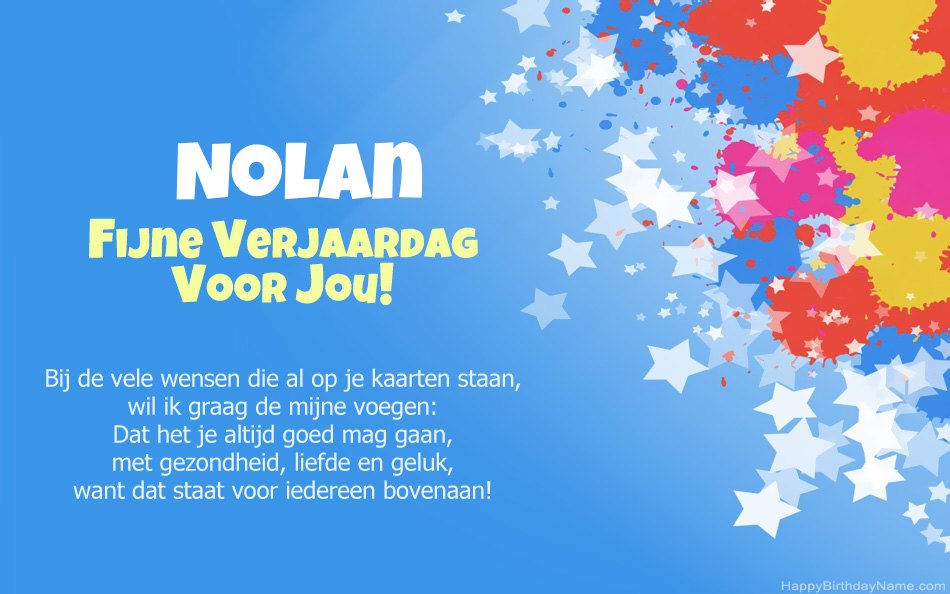 Gefeliciteerd met de verjaardag van Nolan