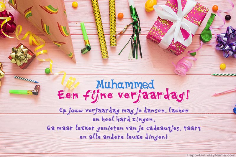 Gelukkige verjaardagskaart Muhammed gratis downloaden Gelukkige verjaardagskaart Muhammed gratis downloaden