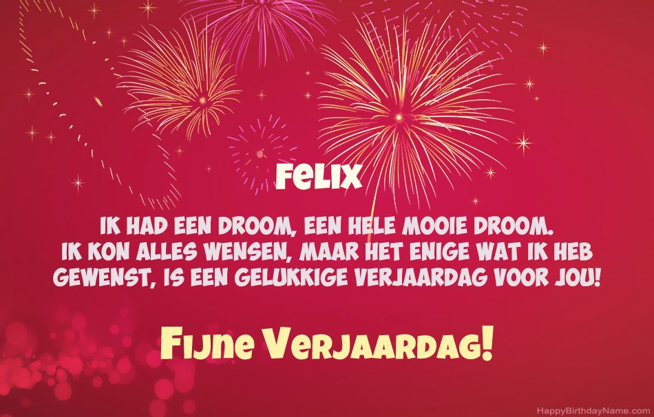 Gelukkige verjaardag Felix, mooie gedichten Gelukkige verjaardag Felix, mooie gedichten