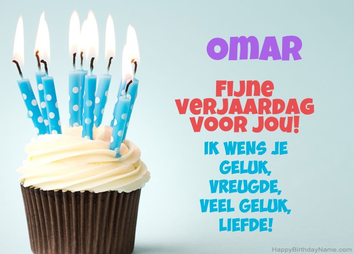 Gefeliciteerd met Fijne verjaardag van Omar