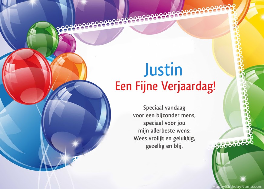 Gelukkige verjaardag Justin!