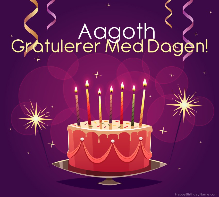 Vakre Gratulerer med fødselsdagskort til Aagoth