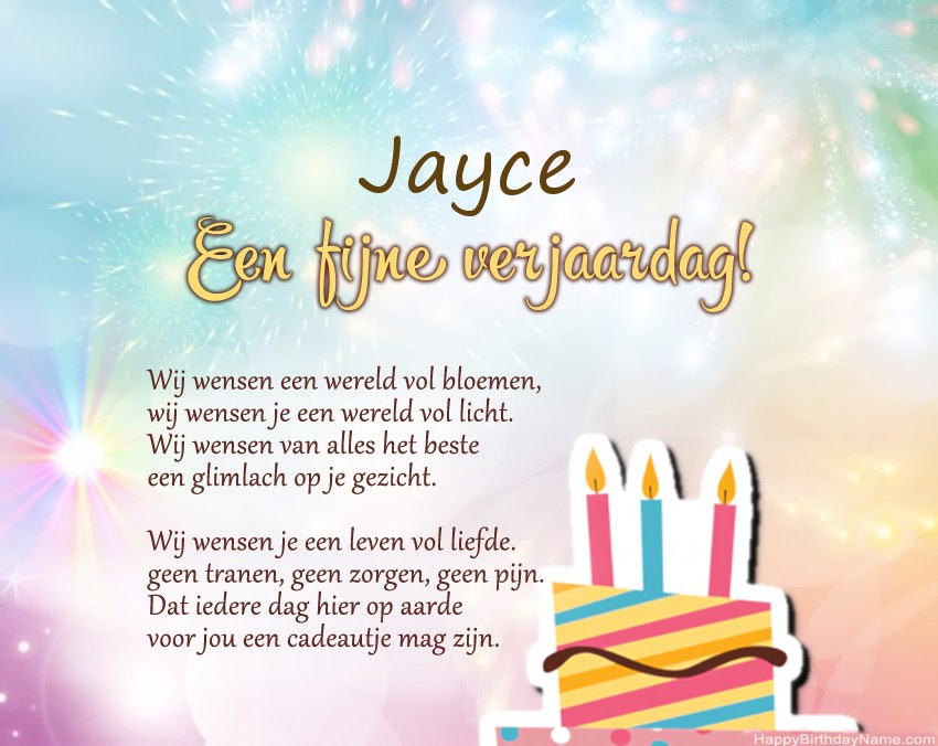 Fijne verjaardag Jayce in vers Fijne verjaardag Jayce in vers