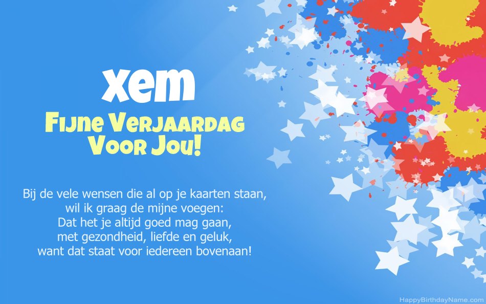 Gefeliciteerd met de verjaardag van Xem
