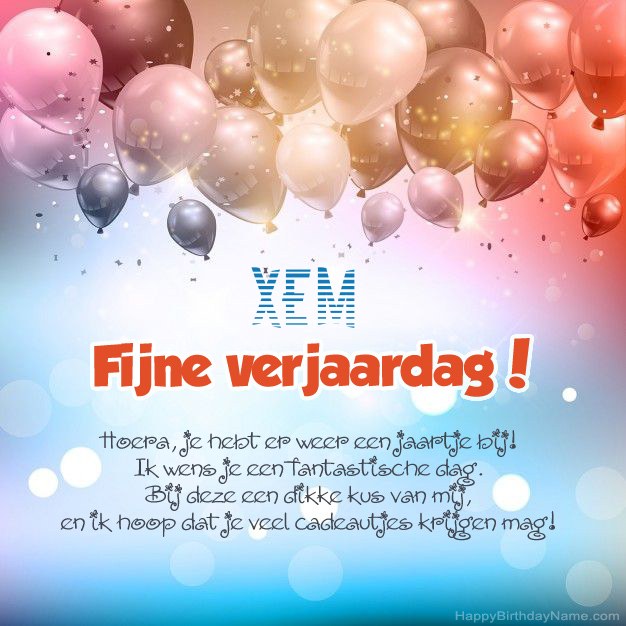 Gedichten op verjaardag voor Xem
