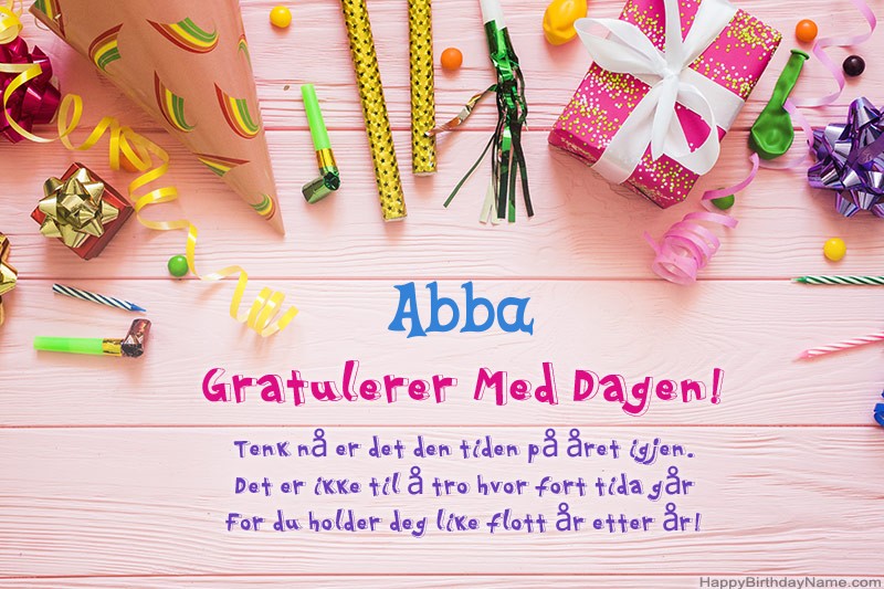 Gratulerer med fødselsdagen Abba i bilder Gratulerer med fødselsdagen Abba i bilder