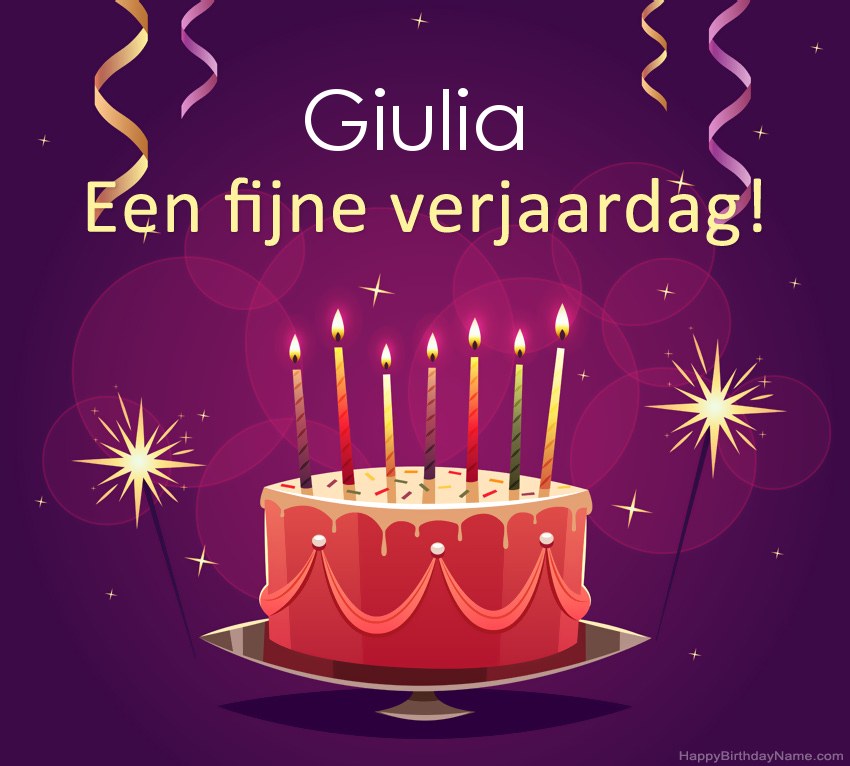 Grappige groeten voor fijne verjaardag Giulia-foto