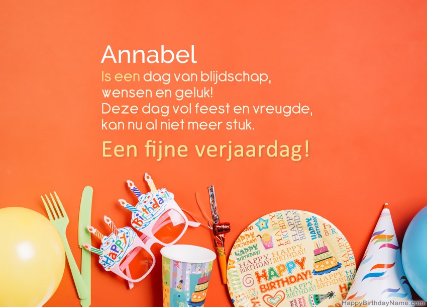 Gelukkige verjaardagskaarten voor Annabel Gelukkige verjaardagskaarten voor Annabel