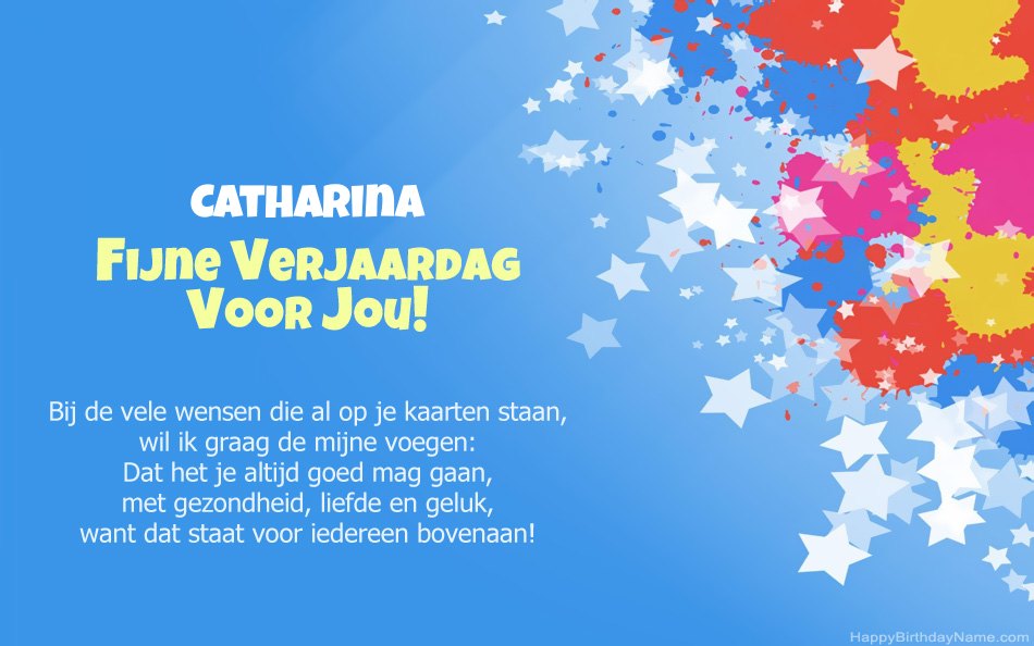 Gefeliciteerd met de verjaardag van Catharina