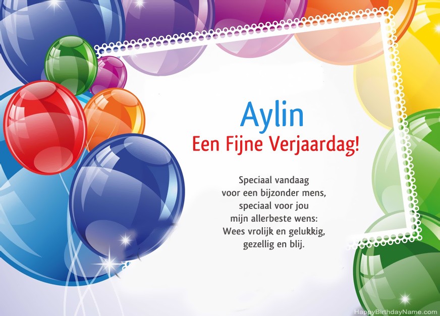 Gelukkige verjaardag Aylin!