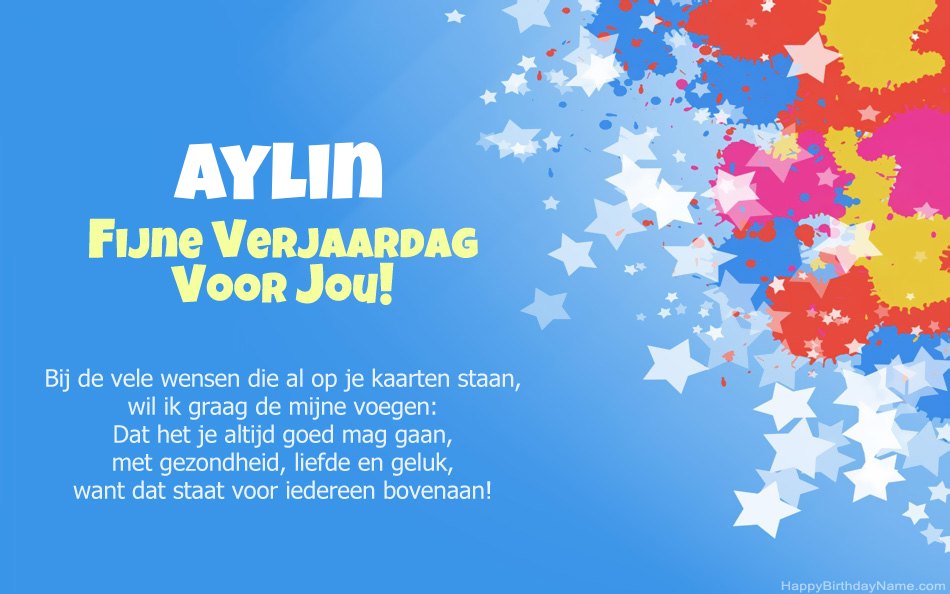 Gefeliciteerd met de verjaardag van Aylin