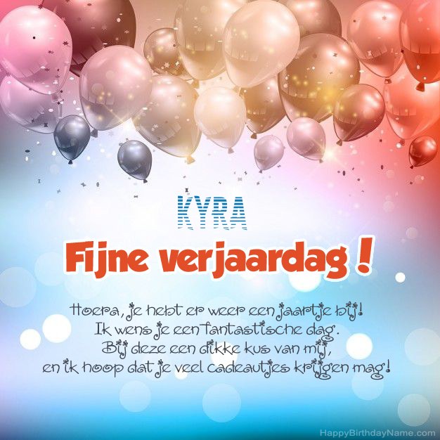 Gedichten op verjaardag voor Kyra