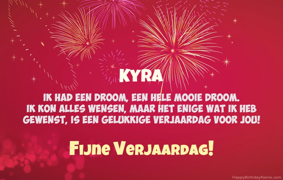 Gelukkige verjaardag Kyra, mooie gedichten