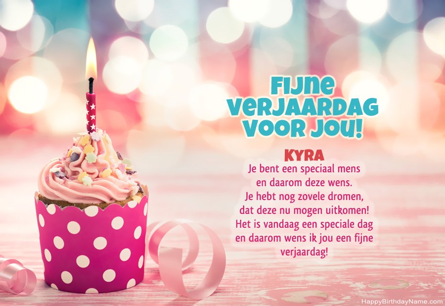 Gelukkige verjaardagskaart Kyra gratis downloaden