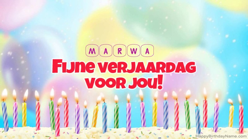 Grappige gelukkige verjaardagskaarten voor Marwa