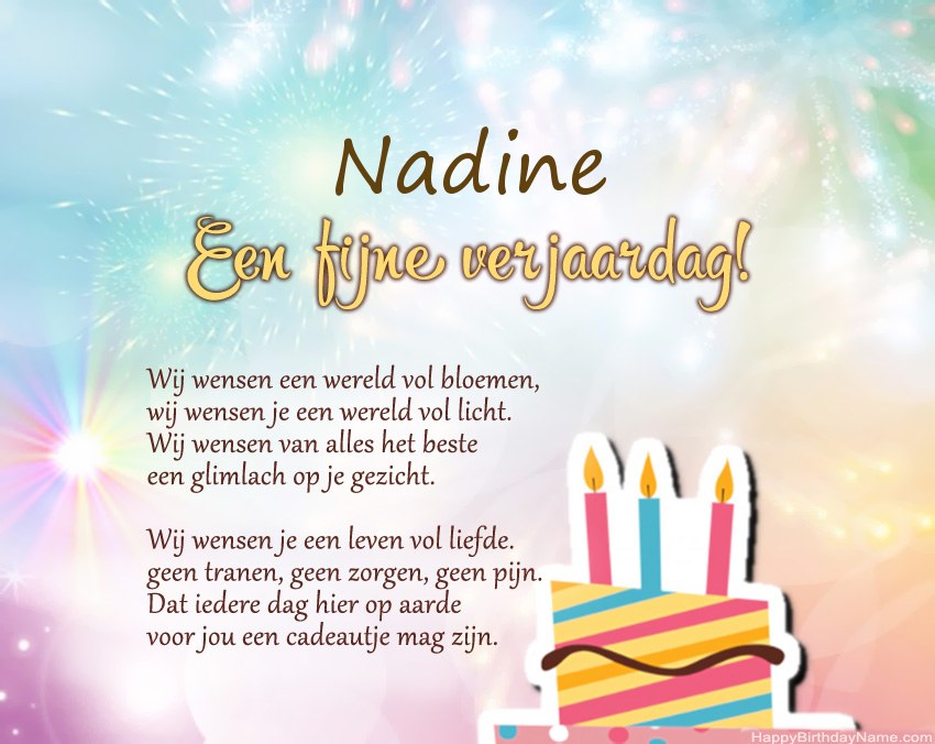 Fijne verjaardag Nadine in vers Fijne verjaardag Nadine in vers