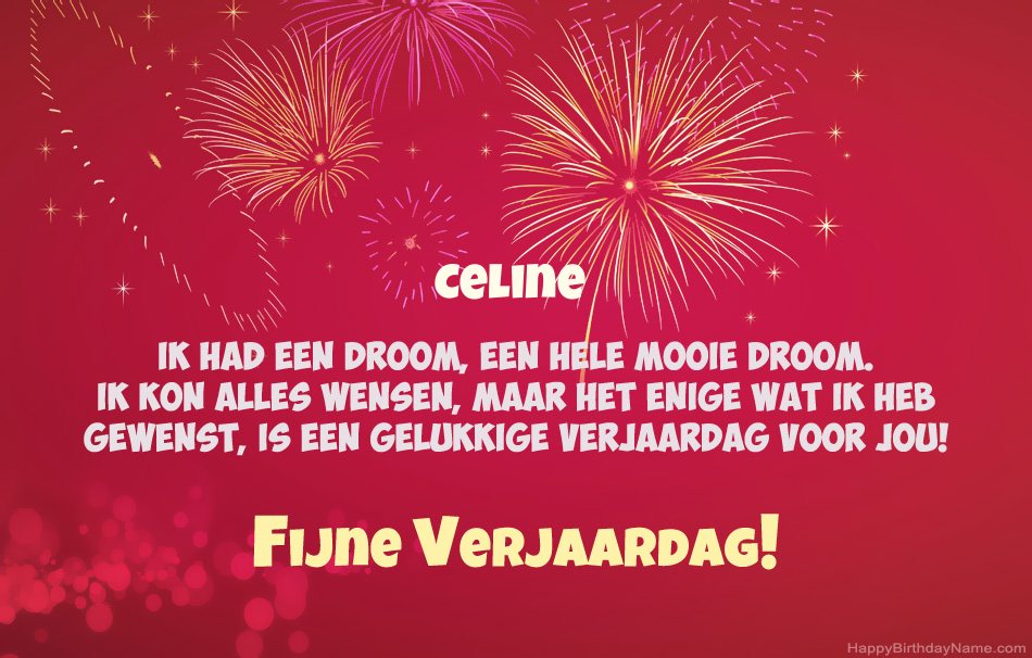 Gelukkige verjaardag Celine, mooie gedichten Gelukkige verjaardag Celine, mooie gedichten