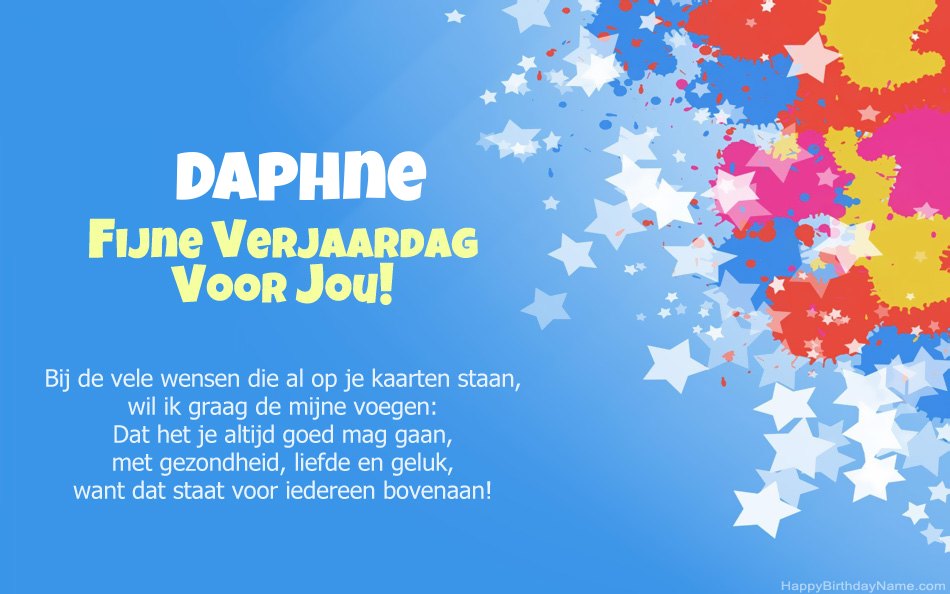 Gefeliciteerd met de verjaardag van Daphne