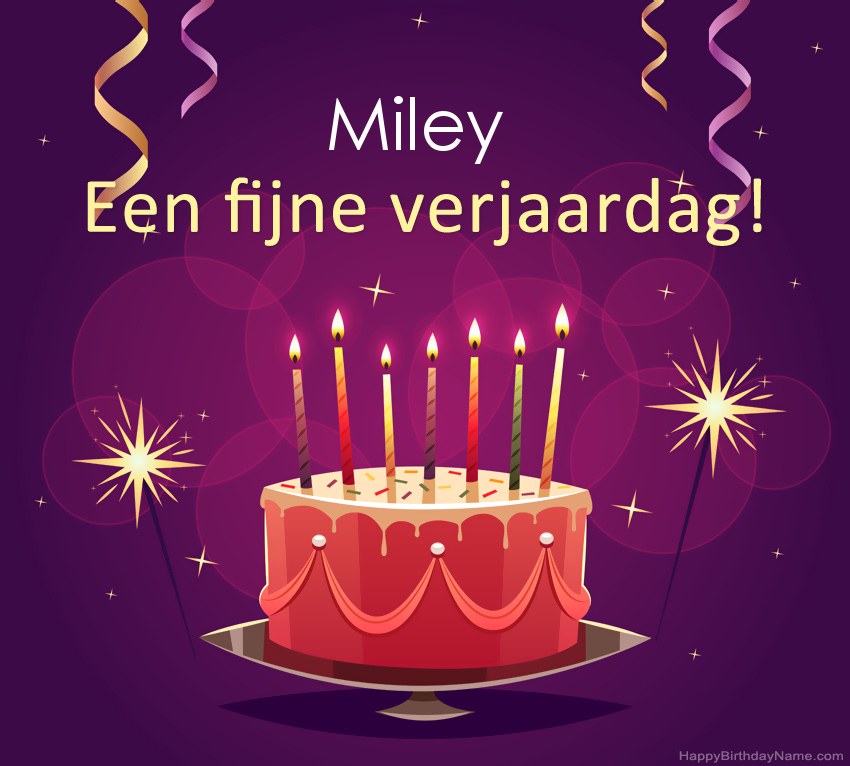 Grappige groeten voor fijne verjaardag Miley-foto