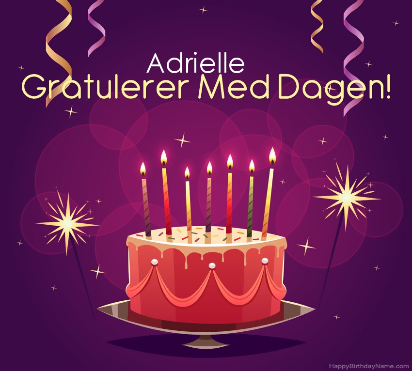 Vakre Gratulerer med fødselsdagskort til Adrielle