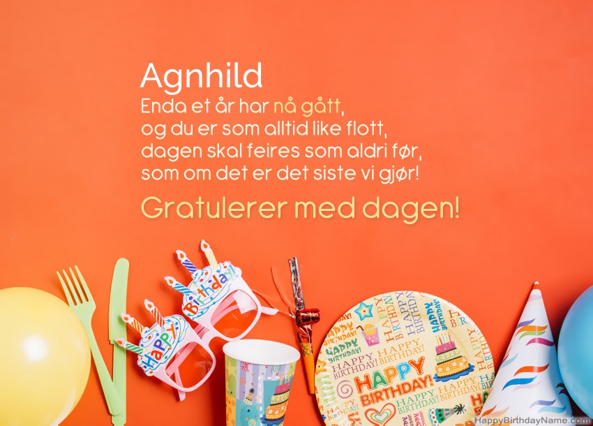Morsomme gratulerer med fødselsdagskort til Agnhild