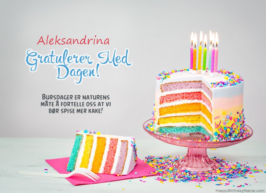 Kul gratulerer til Gratulerer med Aleksandrina