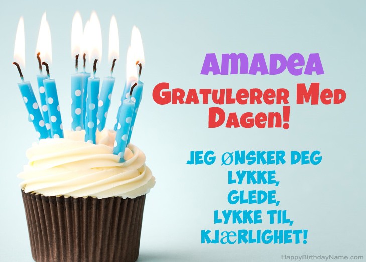 Gratulerer med fødselsdagen Amadea, vakre bilder